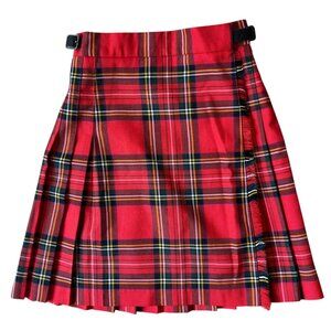Murray Brothers Scotland Red Plaid Kilt Skirt Girls Youth Age 6